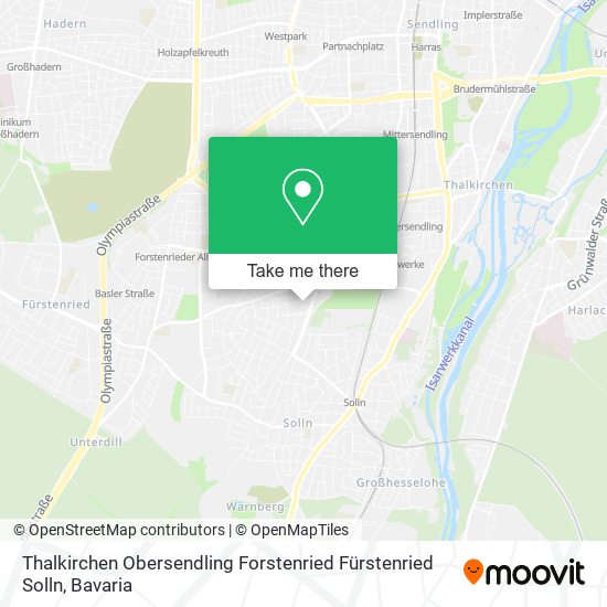Карта Thalkirchen Obersendling Forstenried Fürstenried Solln