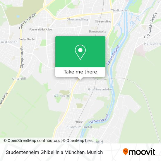 Studentenheim Ghibellinia München map