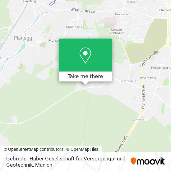 Gebrüder Huber Gesellschaft für Versorgungs- und Geotechnik map