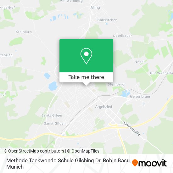 Methode Taekwondo Schule Gilching Dr. Robin Basu map