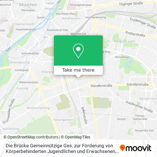 Die Brücke Gemeinnützige Ges. zur Förderung von Körperbehinderten Jugendlichen und Erwachsenen map