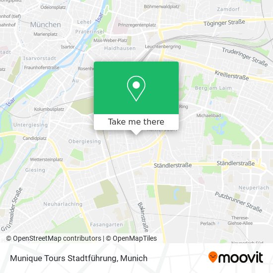 Munique Tours Stadtführung map