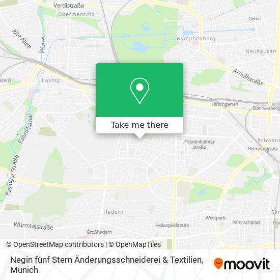 Negin fünf Stern Änderungsschneiderei & Textilien map