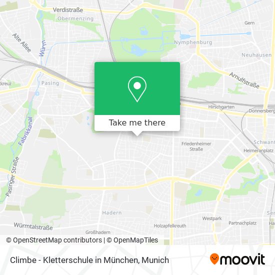 Climbe - Kletterschule in München map