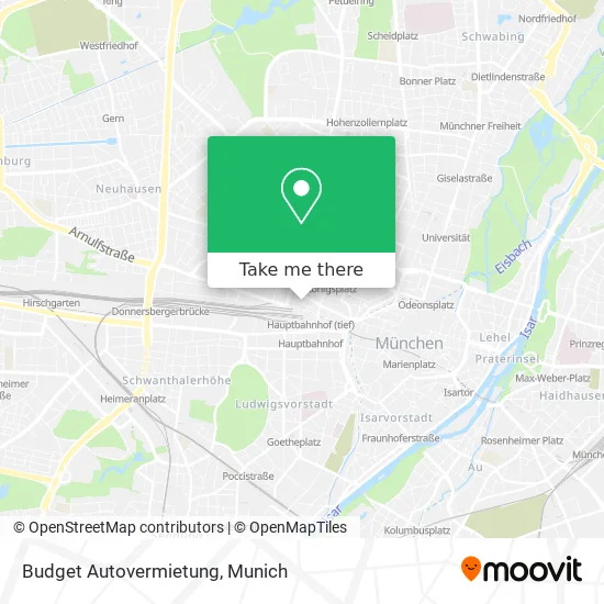Budget Autovermietung map