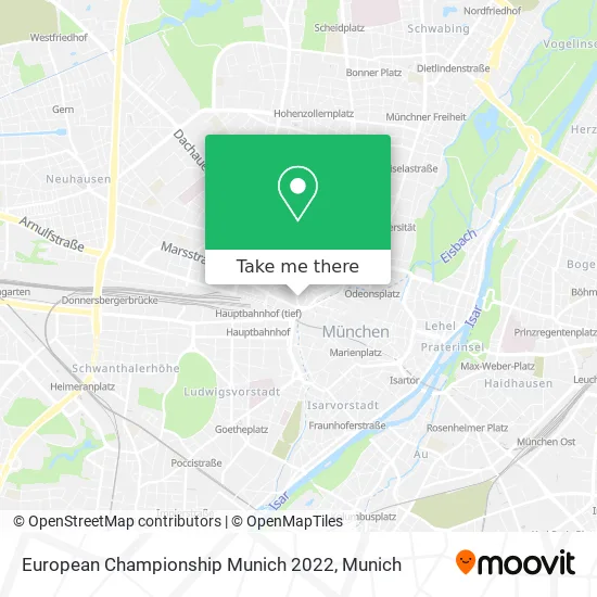 European Championship Munich 2022 map