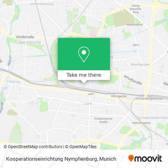 Kooperationseinrichtung Nymphenburg map