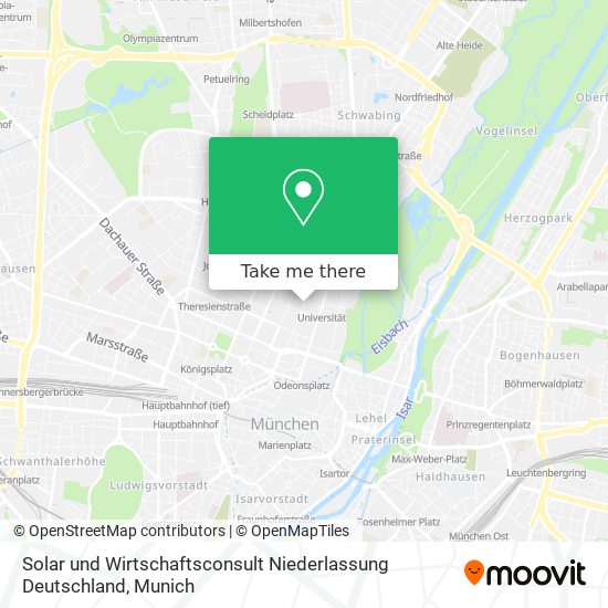 Карта Solar und Wirtschaftsconsult Niederlassung Deutschland