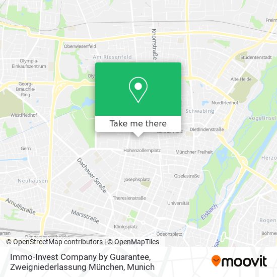 Immo-Invest Company by Guarantee, Zweigniederlassung München map