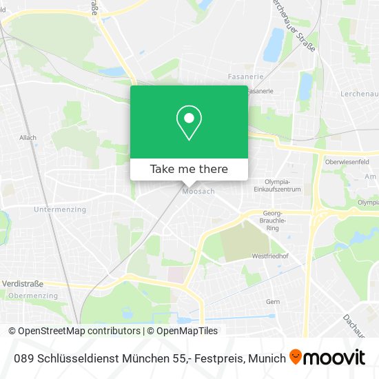 089 Schlüsseldienst München 55,- Festpreis map