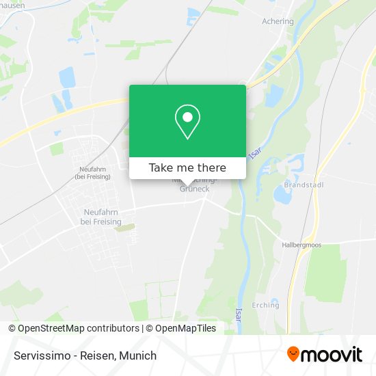 Servissimo - Reisen map