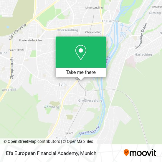 Efa European Financial Academy map