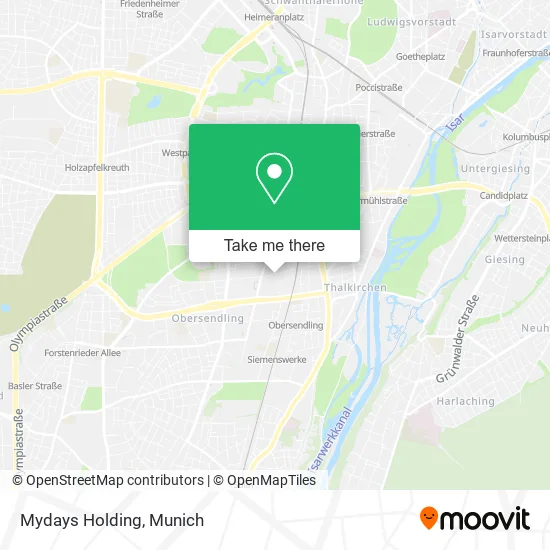 Карта Mydays Holding