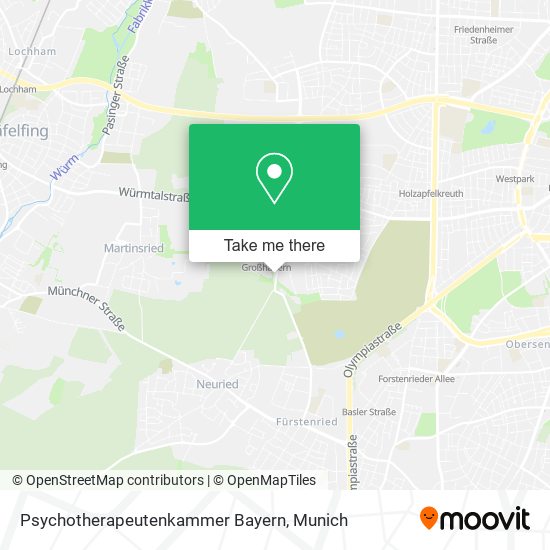 Psychotherapeutenkammer Bayern map