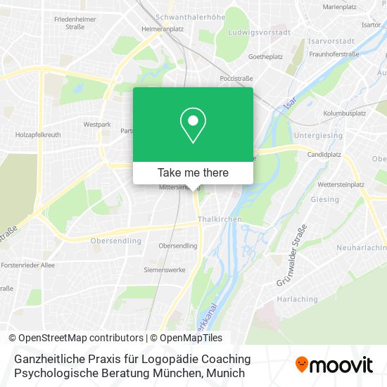 Ganzheitliche Praxis für Logopädie Coaching Psychologische Beratung München map