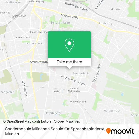 Карта Sonderschule München Schule für Sprachbehinderte