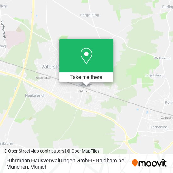 Карта Fuhrmann Hausverwaltungen GmbH - Baldham bei München