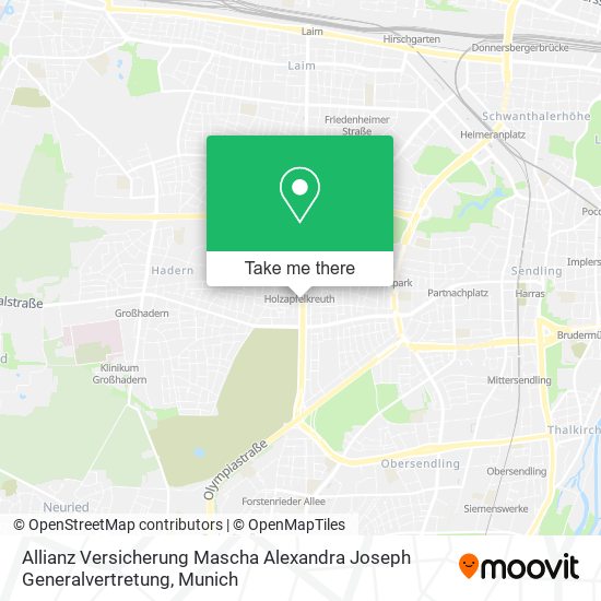 Карта Allianz Versicherung Mascha Alexandra Joseph Generalvertretung