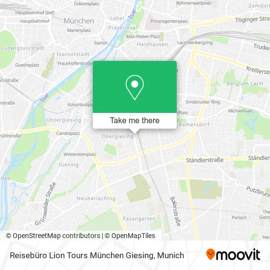 Reisebüro Lion Tours München Giesing map
