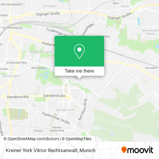 Карта Kreiner York Viktor Rechtsanwalt