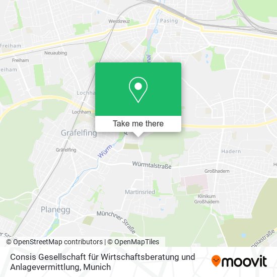 Consis Gesellschaft für Wirtschaftsberatung und Anlagevermittlung map