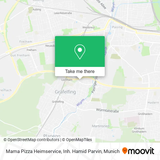 Карта Mama Pizza Heimservice, Inh. Hamid Parvin