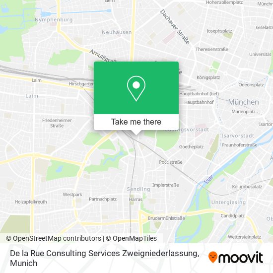 Карта De la Rue Consulting Services Zweigniederlassung