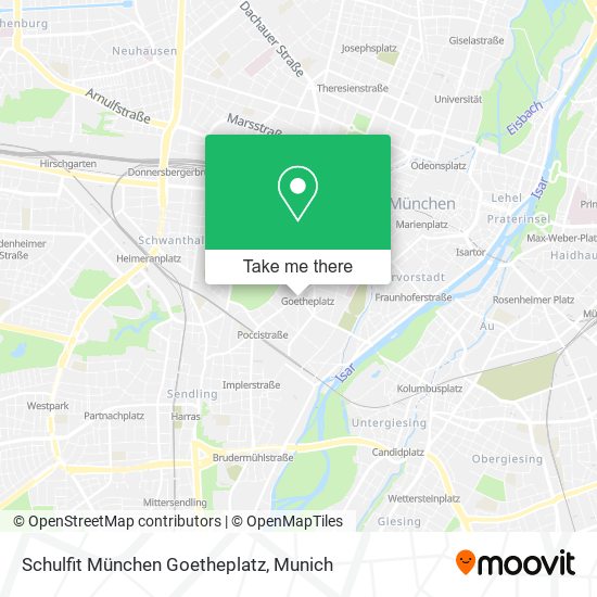 Schulfit München Goetheplatz map