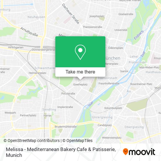 Карта Melissa - Mediterranean Bakery Cafe & Patisserie