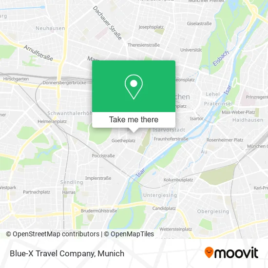Карта Blue-X Travel Company