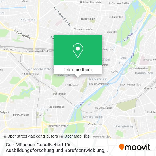 Карта Gab München-Gesellschaft für Ausbildungsforschung und Berufsentwicklung