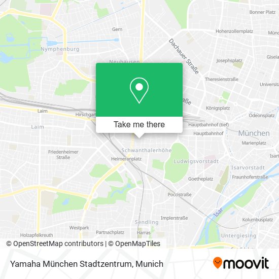 Yamaha München Stadtzentrum map