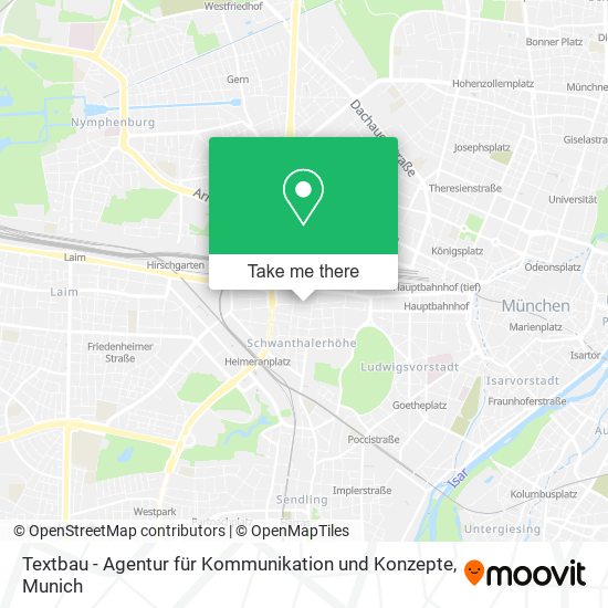 Карта Textbau - Agentur für Kommunikation und Konzepte