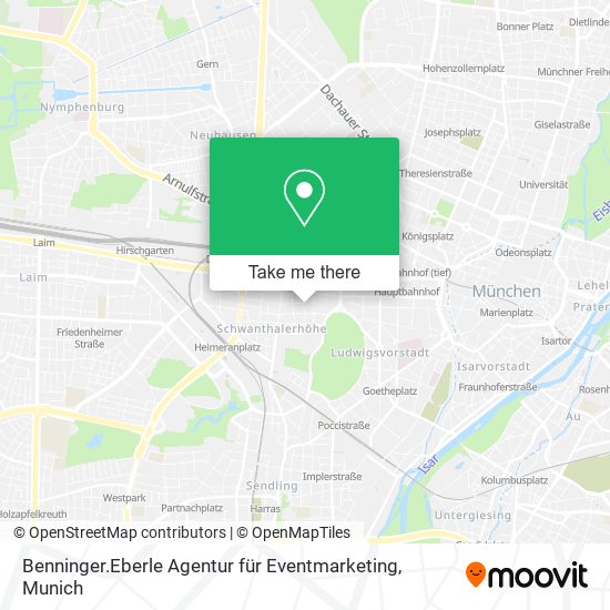 Карта Benninger.Eberle Agentur für Eventmarketing