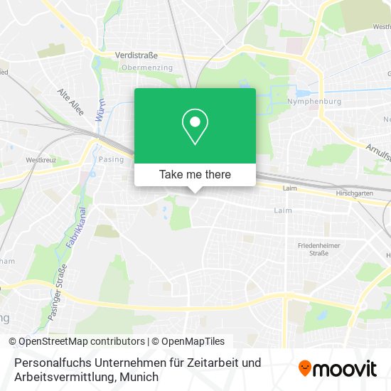 Personalfuchs Unternehmen für Zeitarbeit und Arbeitsvermittlung map