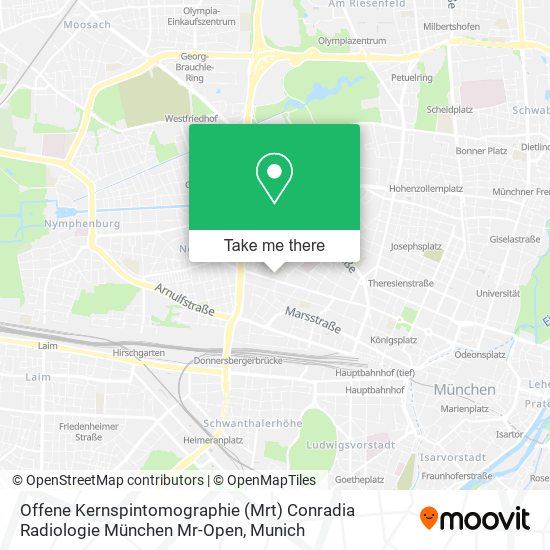 Offene Kernspintomographie (Mrt) Conradia Radiologie München Mr-Open map