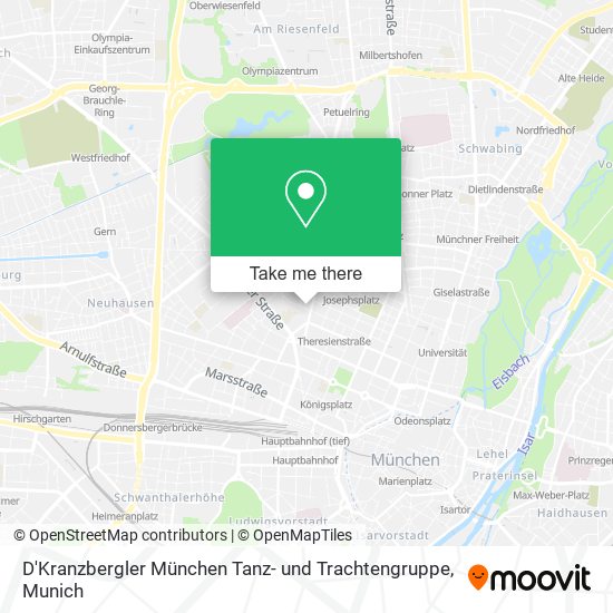 Карта D'Kranzbergler München Tanz- und Trachtengruppe