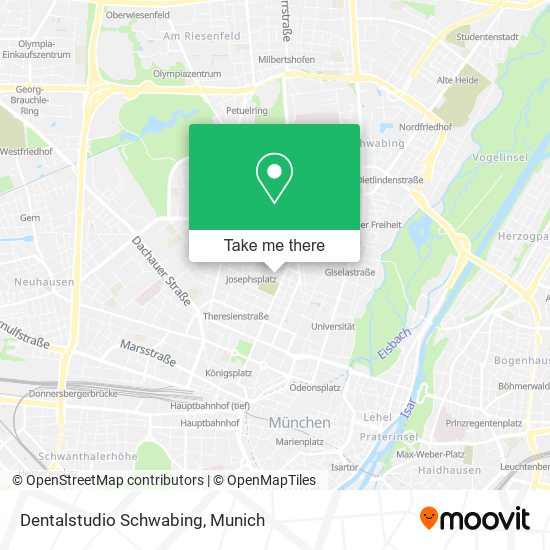 Dentalstudio Schwabing map