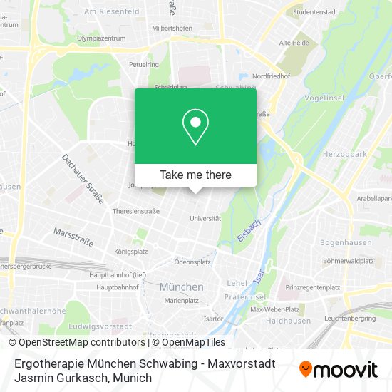 Ergotherapie München Schwabing - Maxvorstadt Jasmin Gurkasch map