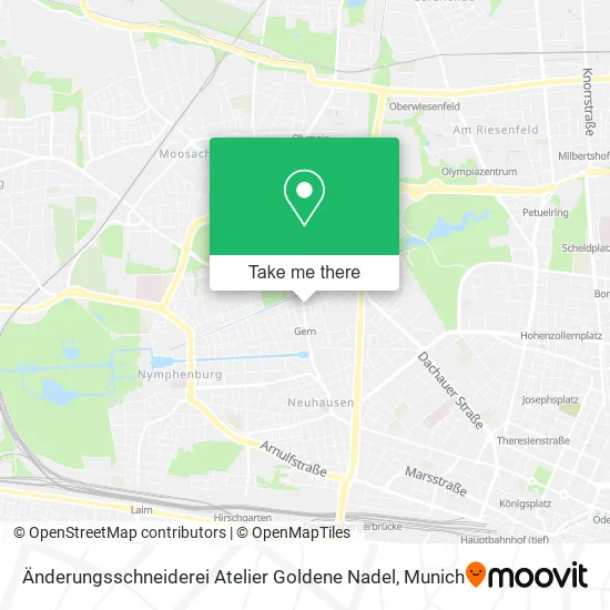 Карта Änderungsschneiderei Atelier Goldene Nadel