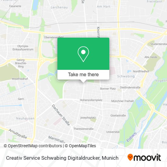 Creativ Service Schwabing Digitaldrucker map