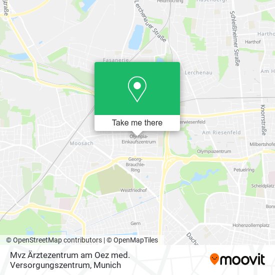 Карта Mvz Ärztezentrum am Oez med. Versorgungszentrum