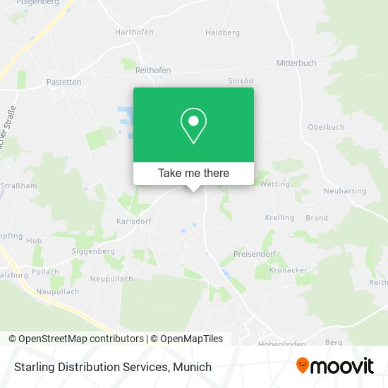 Starling Distribution Services map