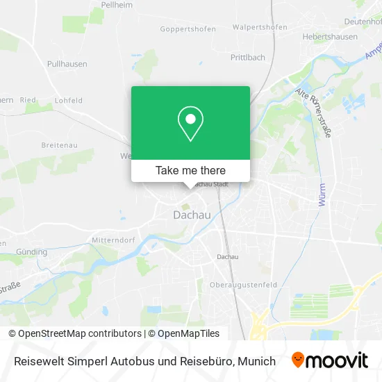 Карта Reisewelt Simperl Autobus und Reisebüro
