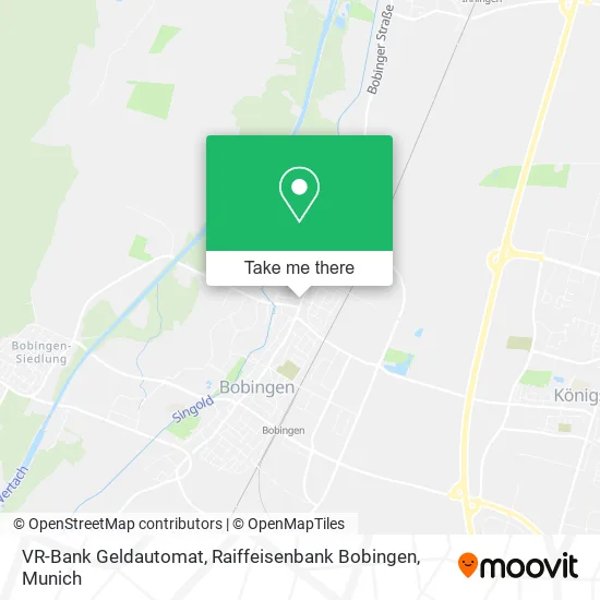 Карта VR-Bank Geldautomat, Raiffeisenbank Bobingen
