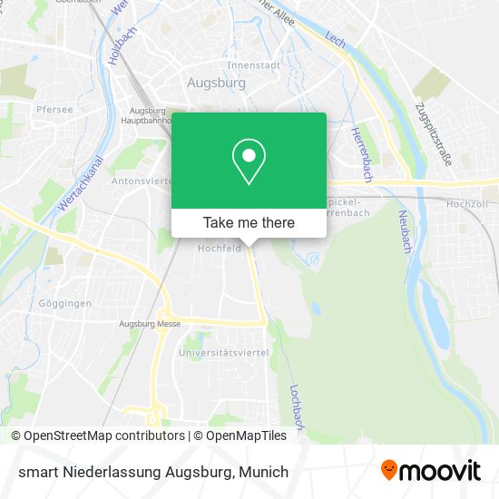 Карта smart Niederlassung Augsburg