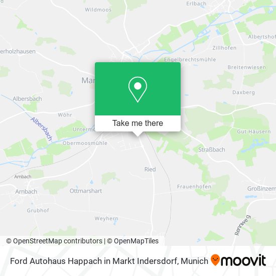Ford Autohaus Happach in Markt Indersdorf map