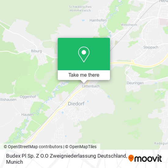 Карта Budex Pl Sp. Z O.O Zweigniederlassung Deutschland
