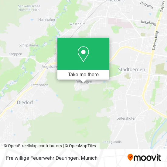 Карта Freiwillige Feuerwehr Deuringen