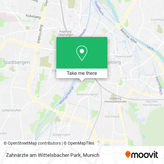 Карта Zahnärzte am Wittelsbacher Park